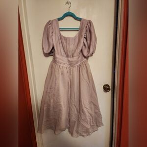 JessaKae Lavender Puff Sleeve Dress